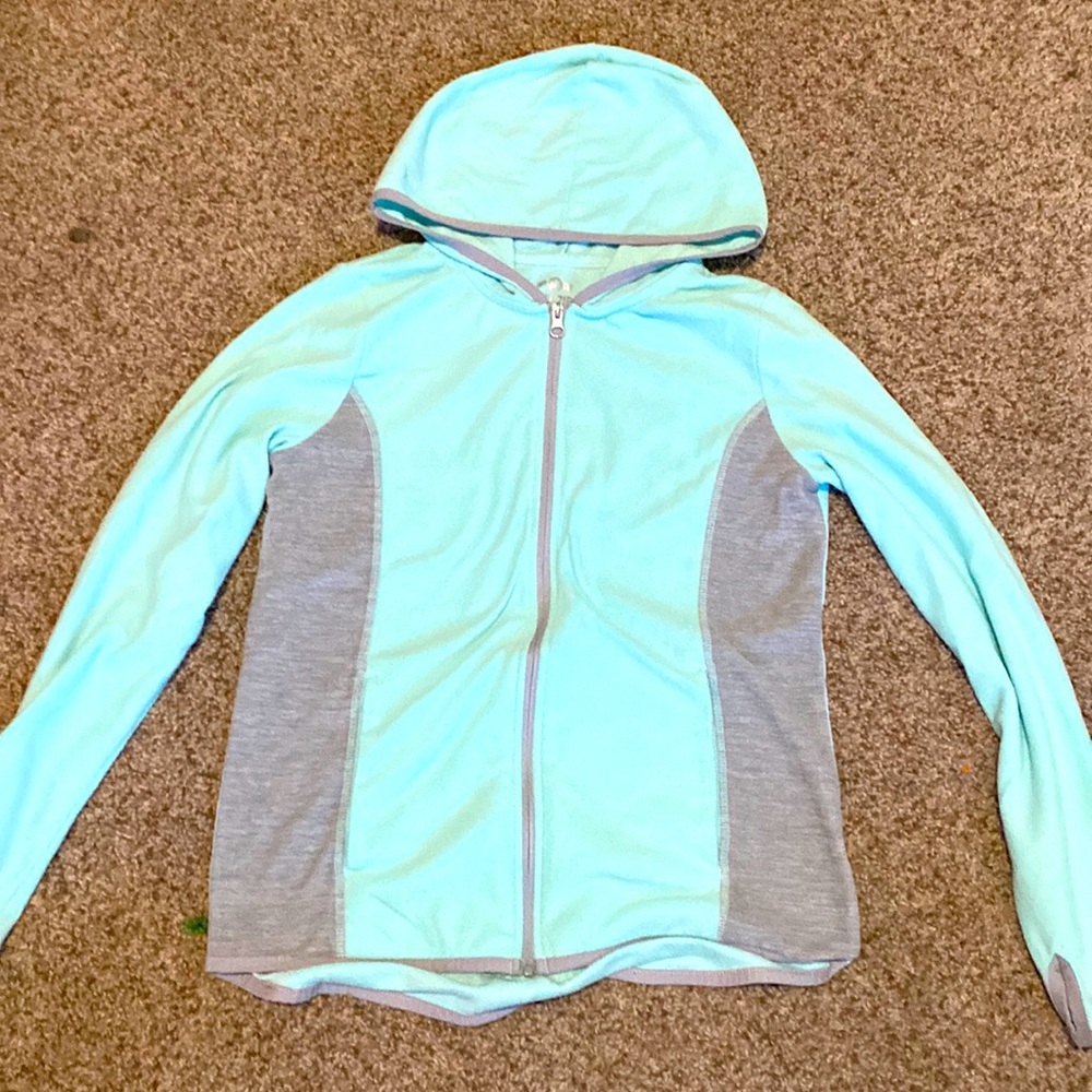 Teal light jacket